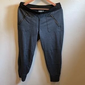 Dark heather blue Athleta joggers, size M